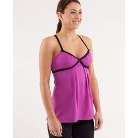 Lululemon Dance Strap Tank Ultra Violet Babydoll Yoga Loose Fit 8 - Picture 1 of 12